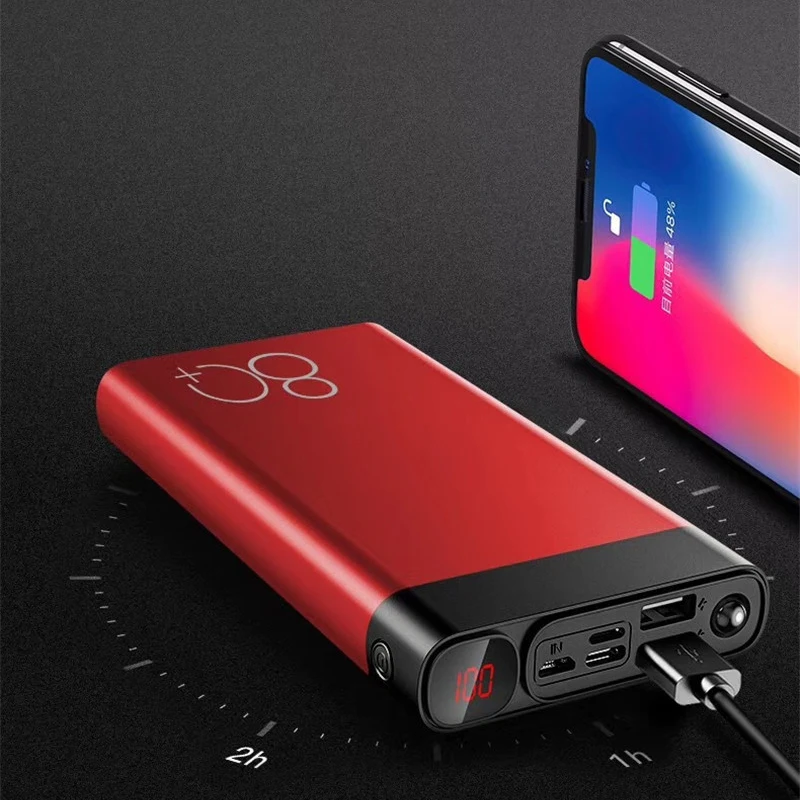 

80000mAh Power Bank Quick Charge 2USB Large Capacity Fast Charging Portable Powerbank for Samsung Xiaomi Mi IPhone Free Shipping