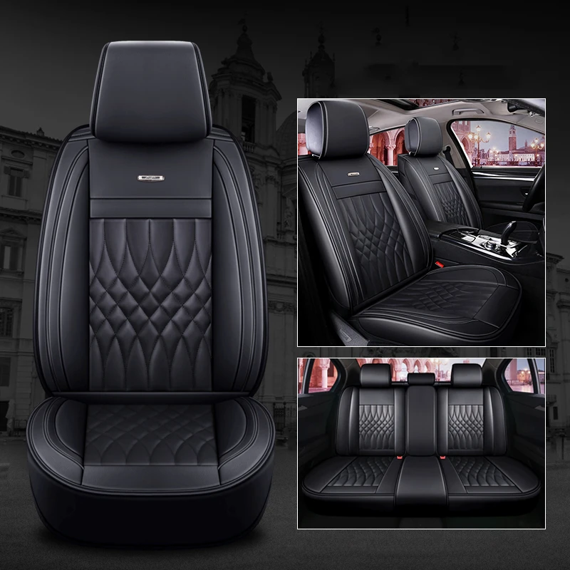 Универсальный кожаный комплект чехлов на автомобильные сиденья подходит для 95%