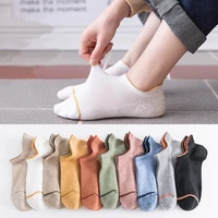 lot socks womens summer boat socks mesh breathable shallow mouth solid color cotton socks japanese candy short ankle invisible