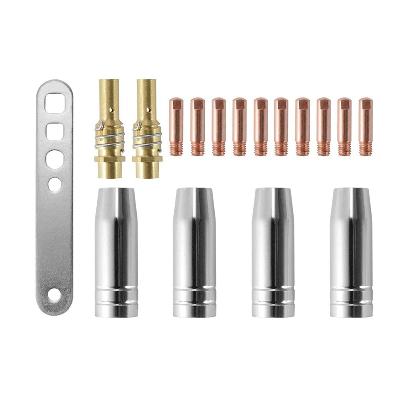 17 шт./компл. 15Ak Mig/Mag сварочная насадка контактные наконечники 0.8X25Mm M6 Набор