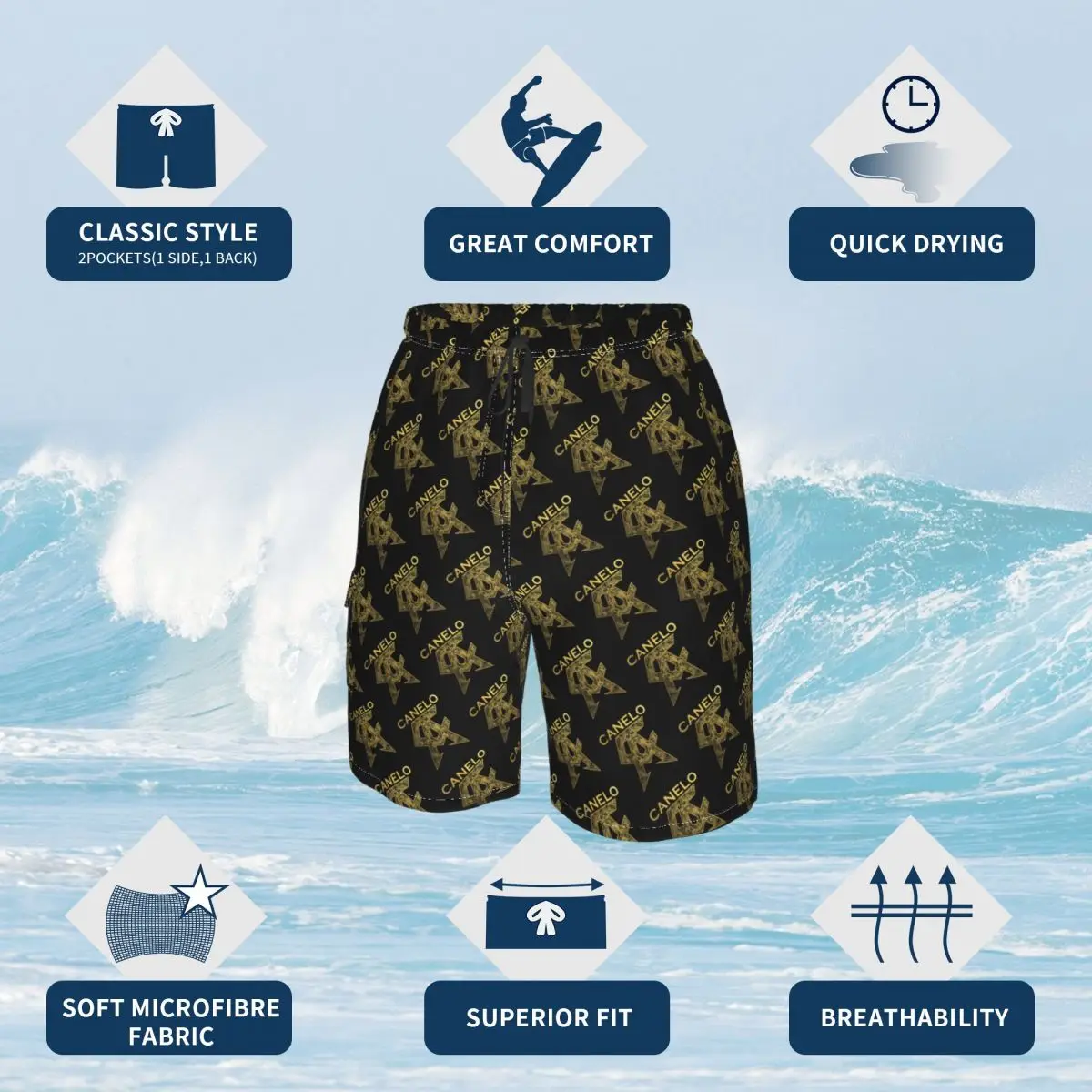 

Promo Pocket beach pants Boxing Essential Beach R257 Breathable Quick Dry Print Hot Sale Male Shorts