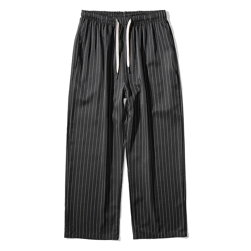 

Korean Version Retro Stripe Sports Pants Spring And Summer New Trousers Match Straight Leg Men And Women INS Casual Pants