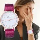 Женские Классические кварцевые часы GENEVA с силикагелем, наручные часы с браслетом, женские часы под платье, креативные часы Relojes Mujer Q