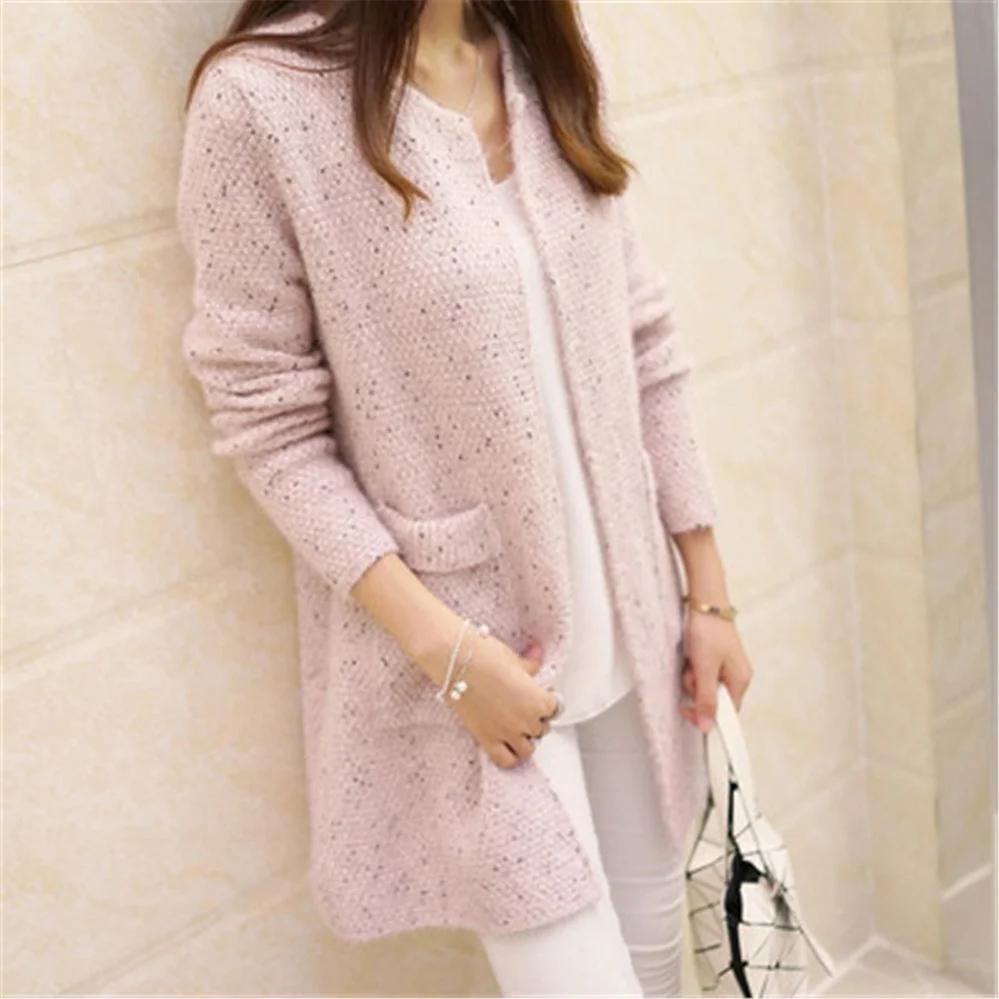 

Fashion 2021 New Autumn Winter Women Casual Long Sleeve Knitted Cardigans Crochet Ladies Sweaters Fashion Knitted Cardigan tops