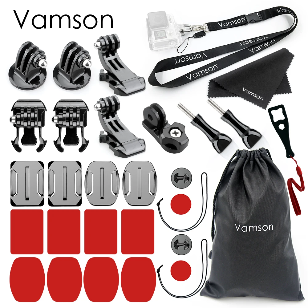 Vamson для Gopro аксессуары набор для go pro hero 7 6 5 4 комплект крепление для SJCAM для SJ4000/для xiaomi для yi 4 k для eken h9 VS84 - Цвет: VS84G