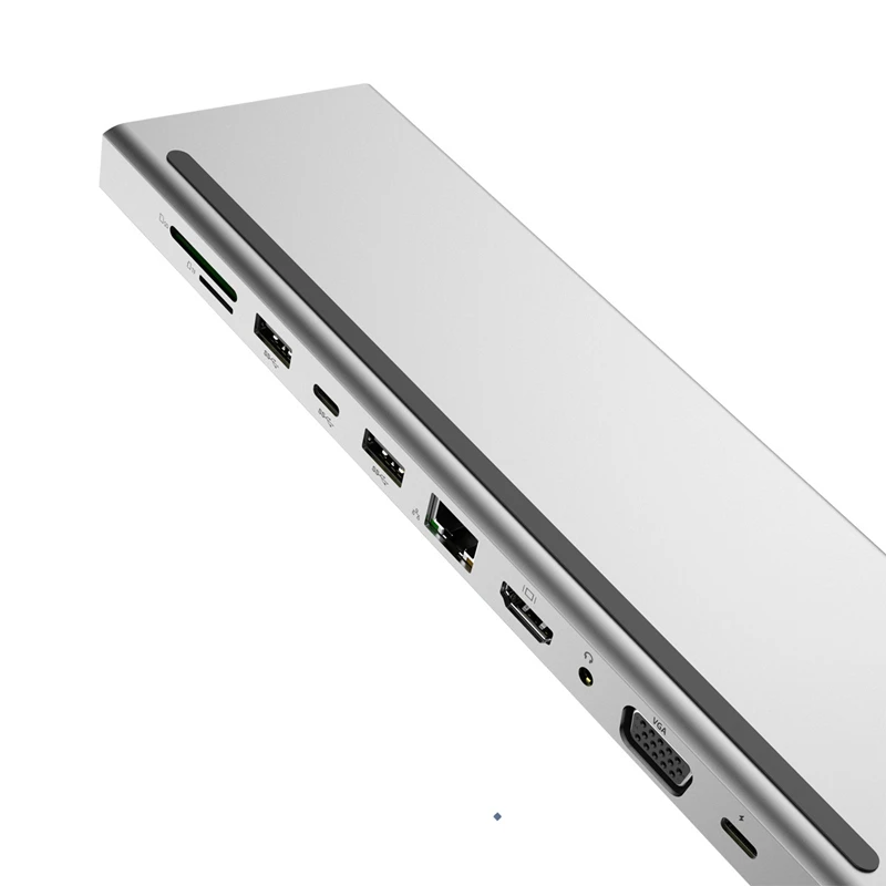 USB C концентратор для USB3.0 TF SD ридер HDMI VGA RJ45 3 5 аудио мини DP док станция MacBook Pro type 11