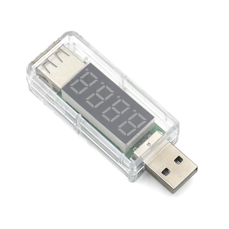 Straight white Цифровой USB Mobile Мощность зарядный ток никель-металл-Напряжение метр тестер Мини USB зарядное устройство Доктор Вольтметр Амперметр с номером отслеживания - Цвет: Straight white