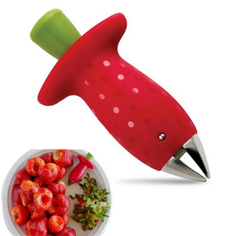 

Strawberry Berry Stem Gem Leaves Huller Remover Fruit Corer Kitchen Tool 40FP20
