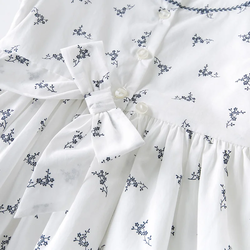 

DB13000 dave bella summer baby girl's princess bow floral print dress children fashion party dress kids infant lolita clothes