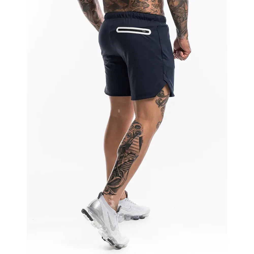 Хлопковые повседневные спортивные мужские шорты фитнес бермуды бодибилдинг