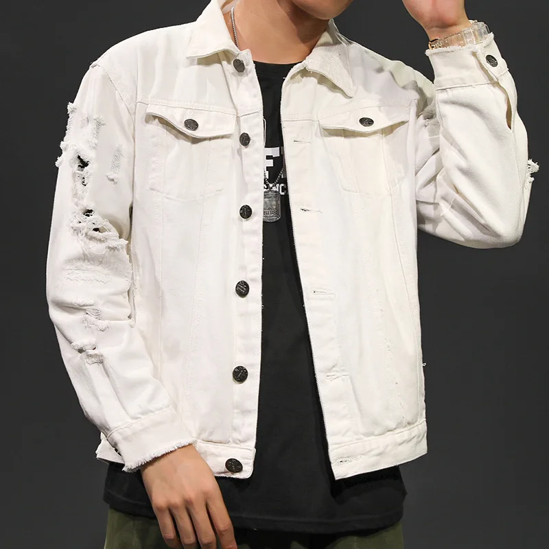 Мужская джинсовая куртка черная или хаки приталенная из денима размеры до 5XL 2020 |