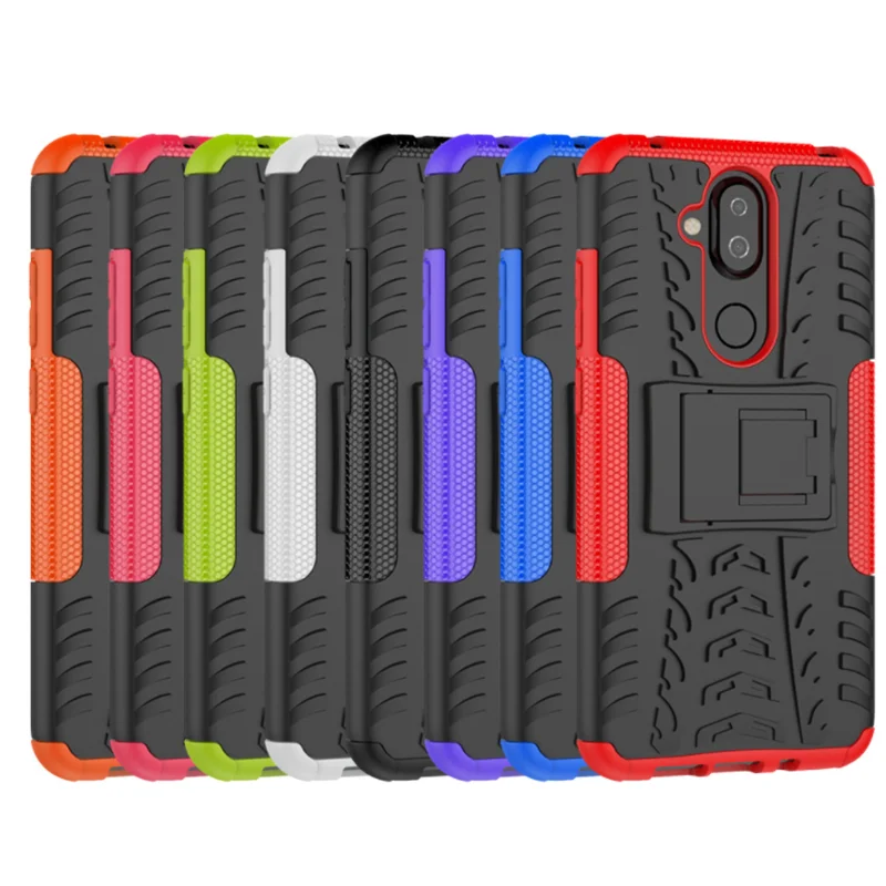 2 в 1 двухслойный Прочный противоударный чехол-подставка для защиты телефона Nokia 3