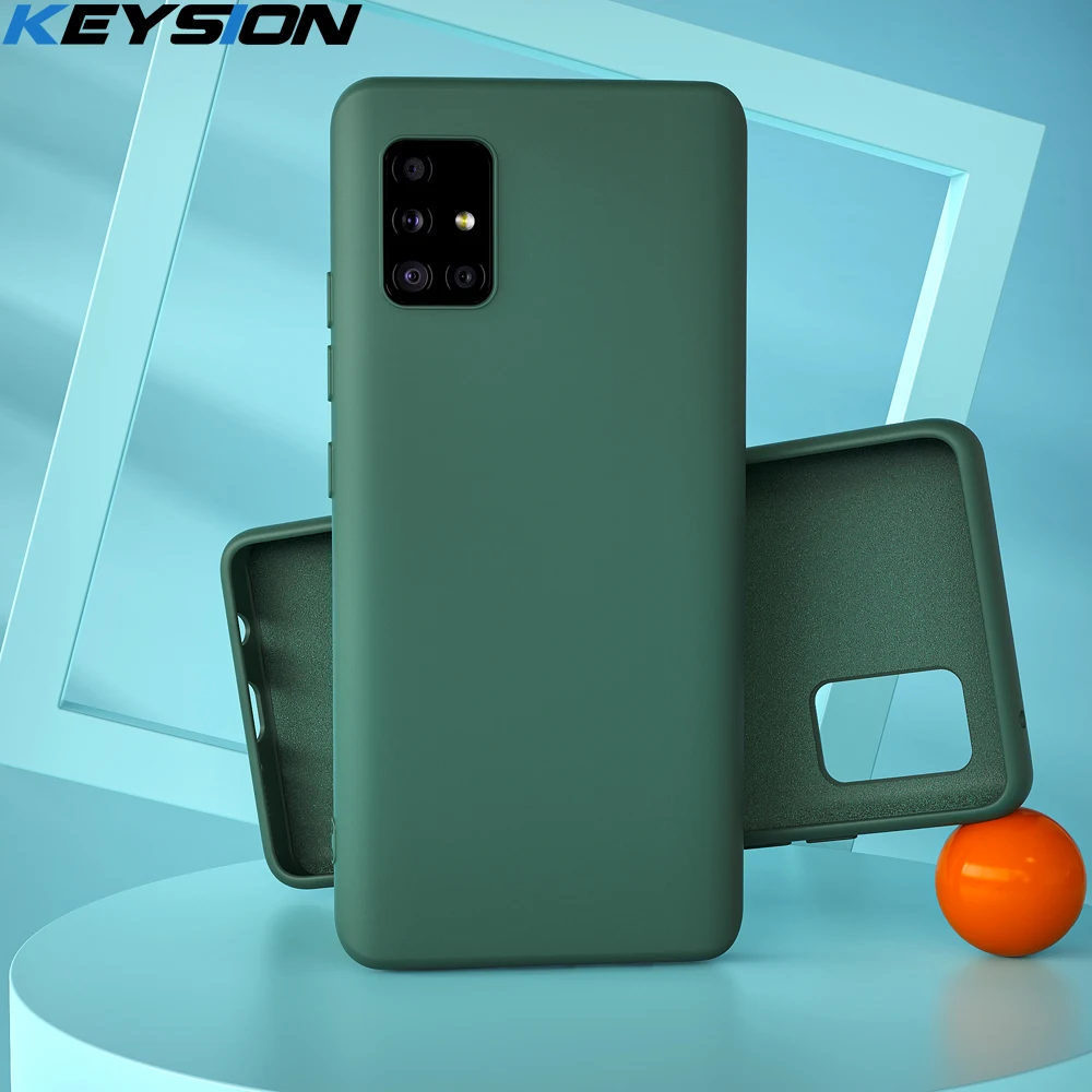 Жидкий силиконовый чехол KEYSION для Samsung Galaxy A71 A51 Note 10 Lite S10 телефона S20 Plus Ultra A50