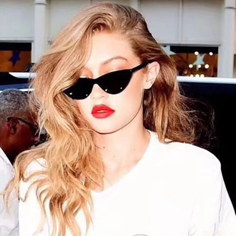 Q Женские винтажные солнцезащитные очки треугольные классические модные кошачий