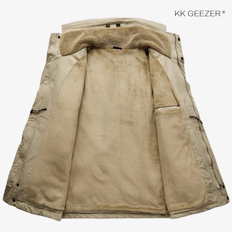 Зимняя мужская куртка, длинное пальто,, большой размер, M-5XL, брендовая, теплая, толстая, флисовая, военная, пальто, с высоким воротником, ветровка, хлопковая парка