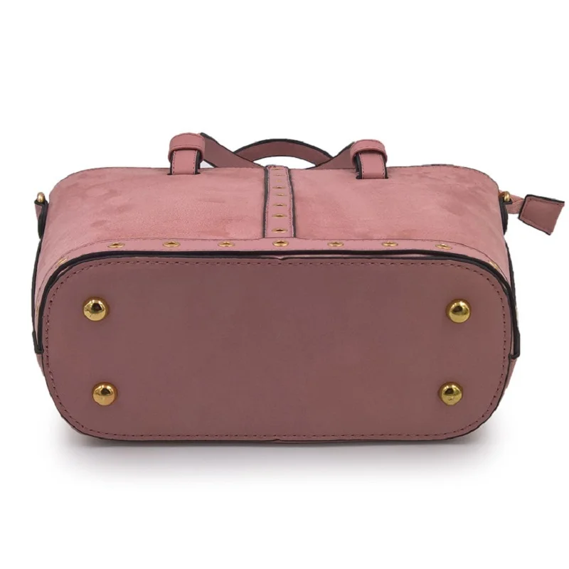 

2021 New Arrivals Hard PU Leather Solid Bags High-capacity Women's Bag Causal Women's Bucket Handbag
