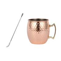 promotion 1pcs 12 inch bar spoon stirrers bartending mixed spoon 1 pcs copper plated moscow mule mug beer cup