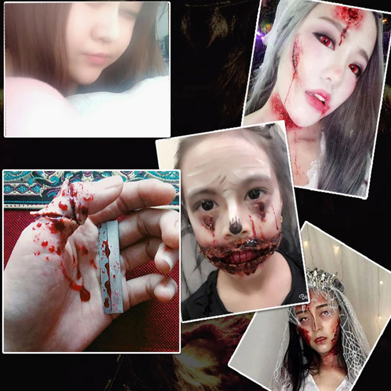 Коврик для носа бутафорский нож Хеллоуина шрамы косплей телесный цвет покрытие