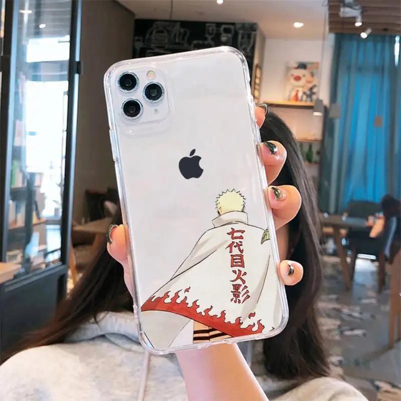 

Naruto Kakashi Japanese anime Phone Case Transparent for iPhone 6 7 8 11 12 s mini pro X XS XR MAX Plus cover funda shell