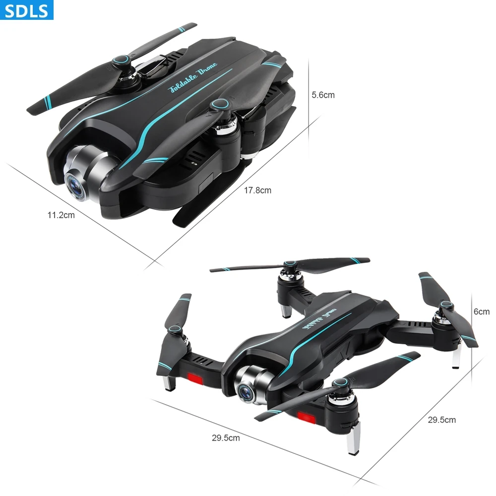Складной RC Дрон с камерой 4K HD Wi Fi FPV Камера игрушек Квадрокоптер двойной
