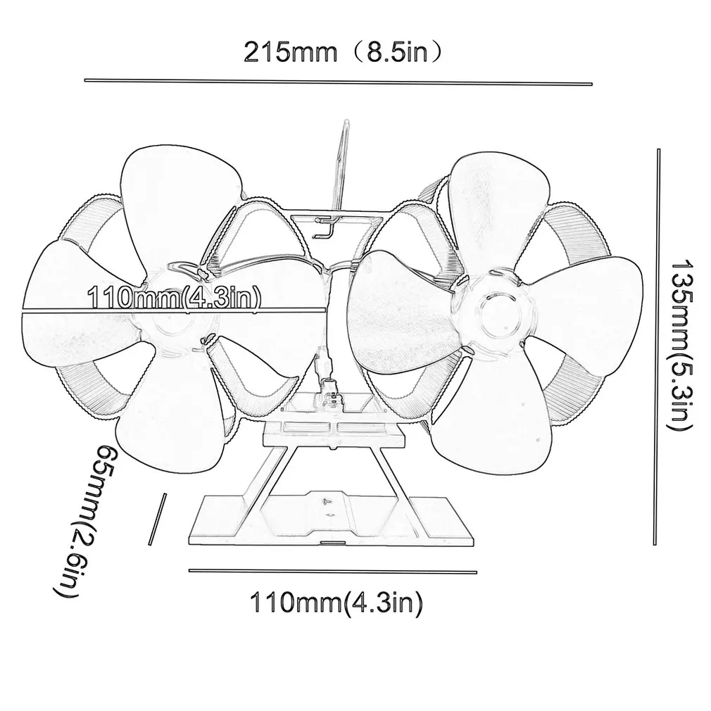 

Double Stove Fan For Fireplace Wood Log Burner Twin Heat Powered Eco Fan Fireplace Fan Thermal Power Fan