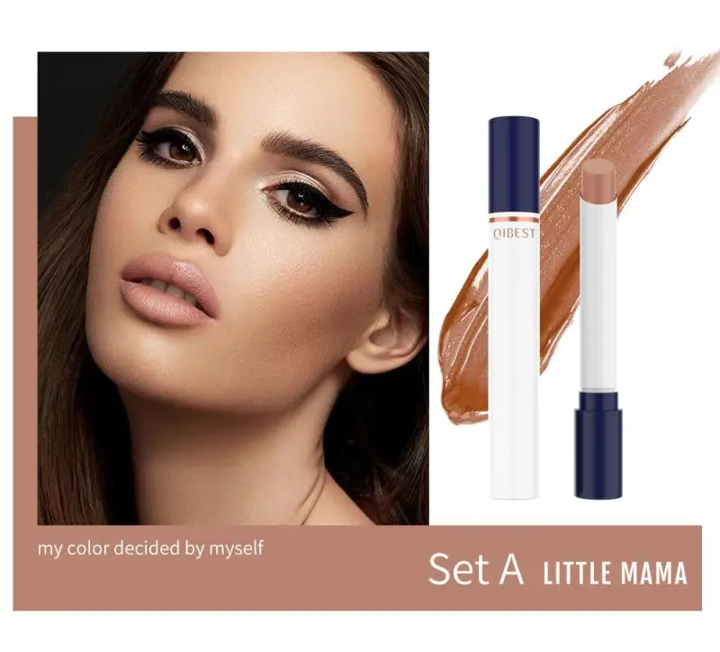 QIBEST 4 цвета сигаретный дизайн матовая помада бархатная Сексуальная губная для