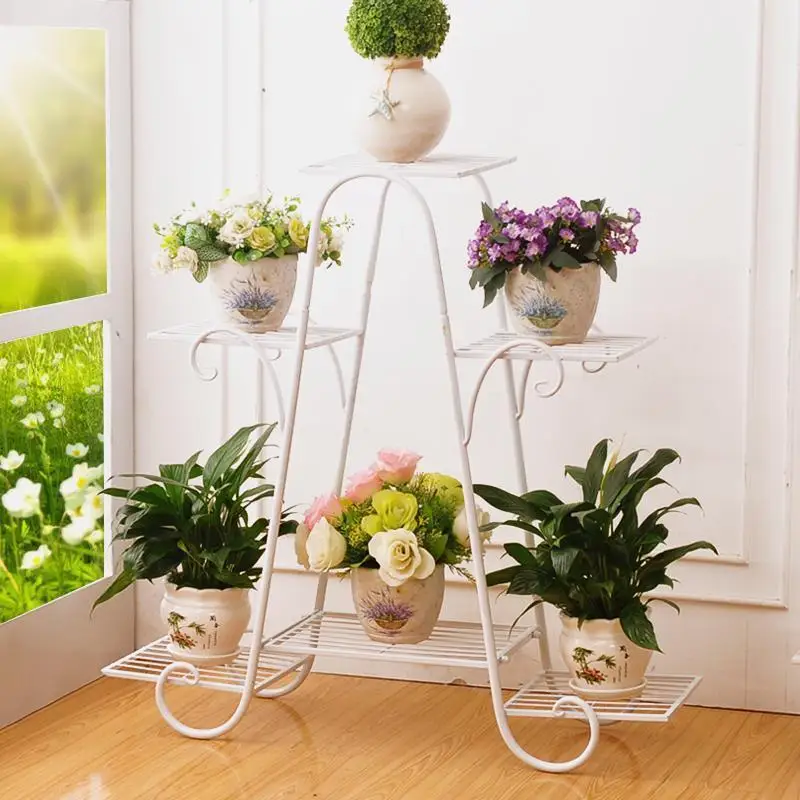 

Pour Plante Terrasse Balcone Varanda Decorative Metal Saksisi Decoration Exterieur Balcony Stand Balkon Flower Plant Shelf