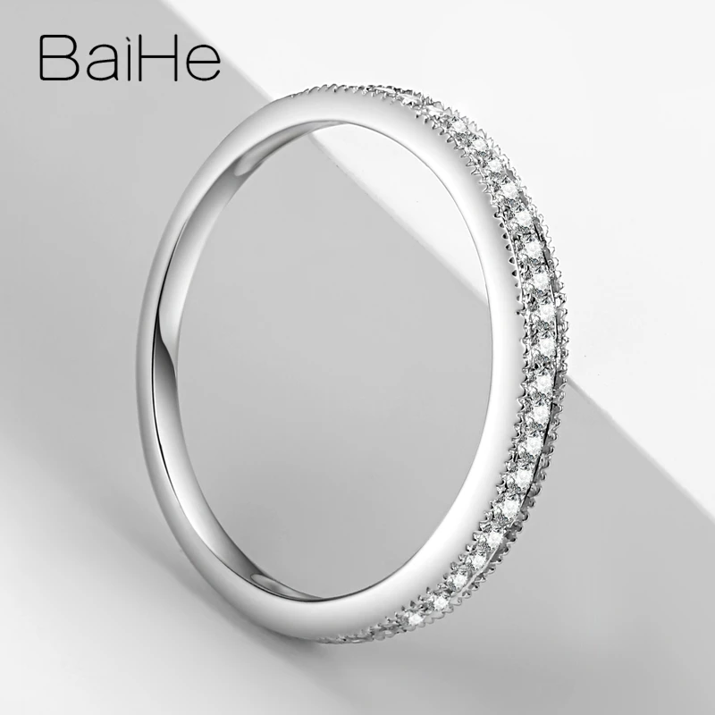 Кольцо BAIHE из белого золота 14 к с натуральными бриллиантами 0.2CT H/SI