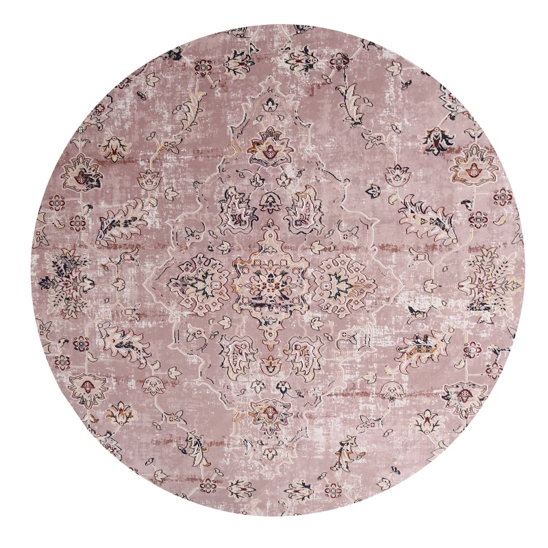 Скандинавский простой марокканский круглый ковер розовая детская комната