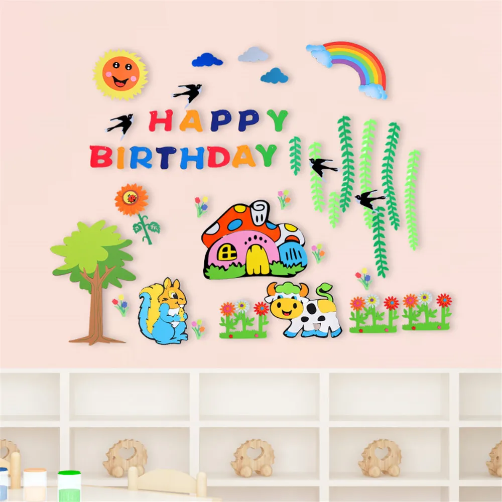 Настенная 3D наклейка из вспененного этилвинилацетата для детей детского сада