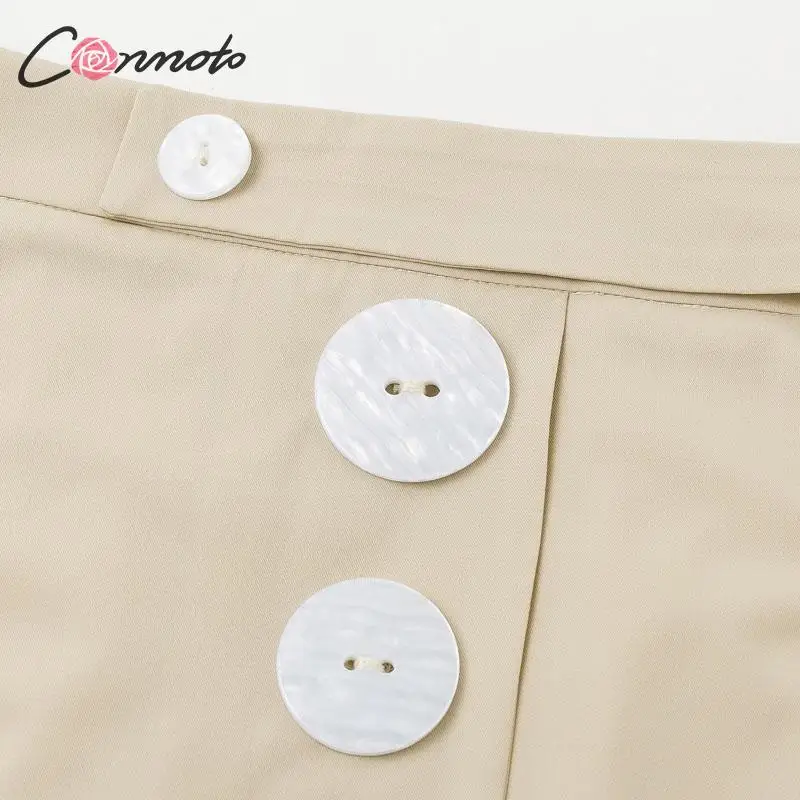 Conmoto женские модные короткие юбки осень зима женские абрикосовые сексуальные короткие мини юбки женские красивые юбки с пуговицами
