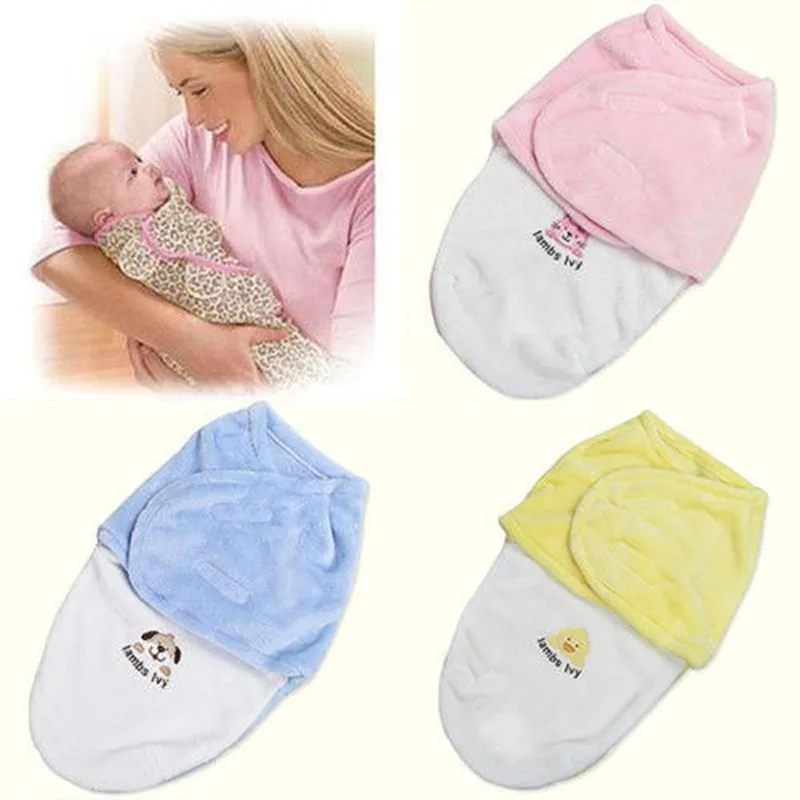 

New Newborn Kids Baby Warm Cotton Swaddling Blanket Sleeping Bags Swaddles Warp Cotton Warm Cartoon Sleeping Bags