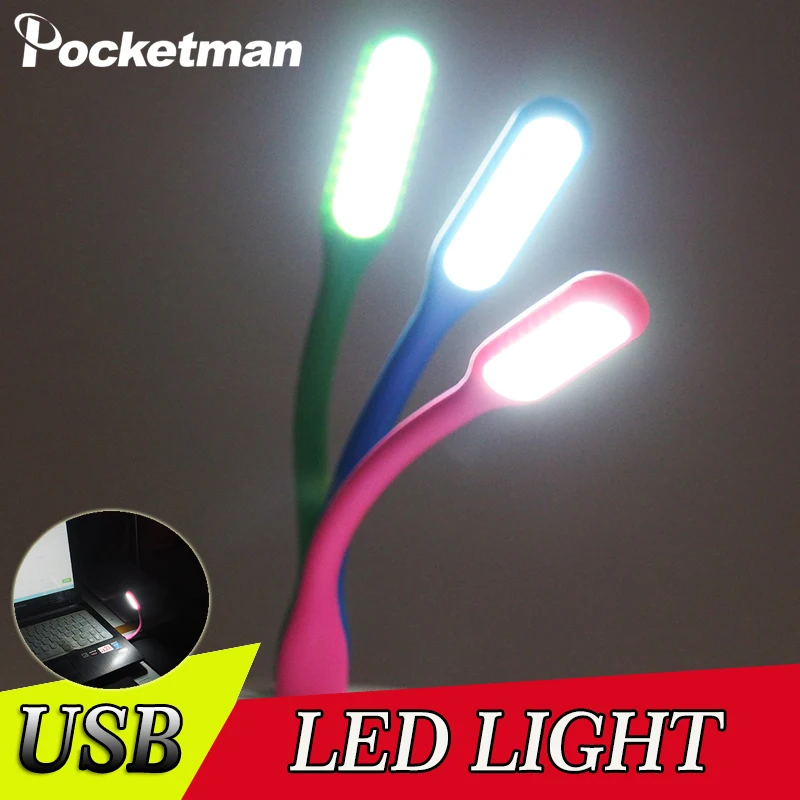 

USB Mini LED Night Light Book Light Notebook Portable LED Lamp Mini USB LED Light Power Bank Reading Light 5 Colors