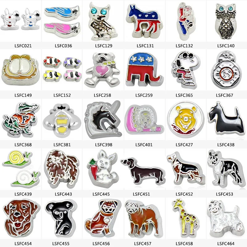 10 шт. подвески из цинкового сплава в виде животных|floating charms|zinc alloycharms floating locket |