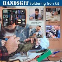 handskit 80w digital soldering iron kit temperature electric soldering iron 110v 220v multimeter desoldeirng pump welding tool