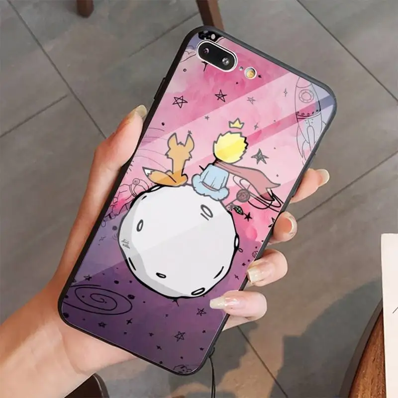 

Cute cartoon art little prince anime Phone Case Tempered glass For iphone 5C 6 6S 7 8 plus X XS XR 11 PRO MAX