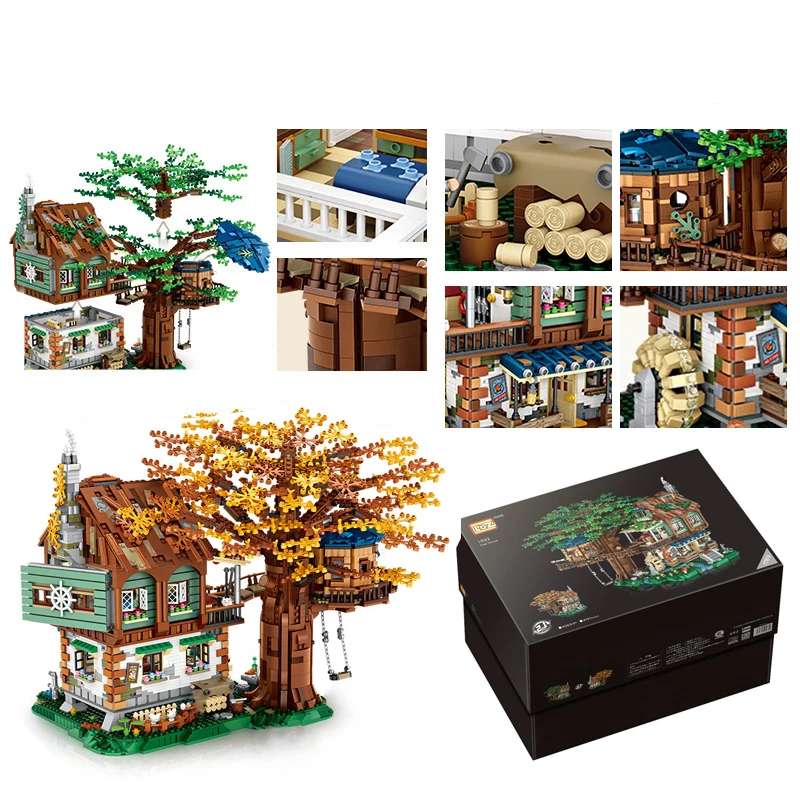 

Creator Idea Series Forest Tree House Model DIY Assemble Puzzle Building Blocks Bricks Toys 4761PCS Kids Birthday Gift Set