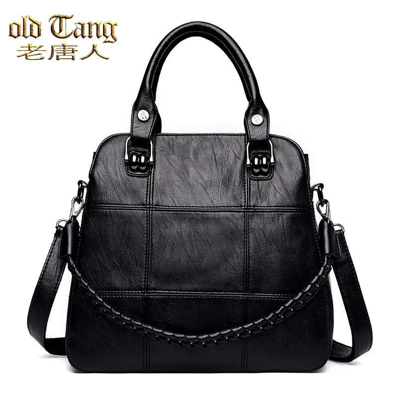

OLD TANG Fashion Simply Crossbody Bag for Women 2020 Winter Solid Color PU Leather Shoulder Messenger Bag Lady Travel Handbag