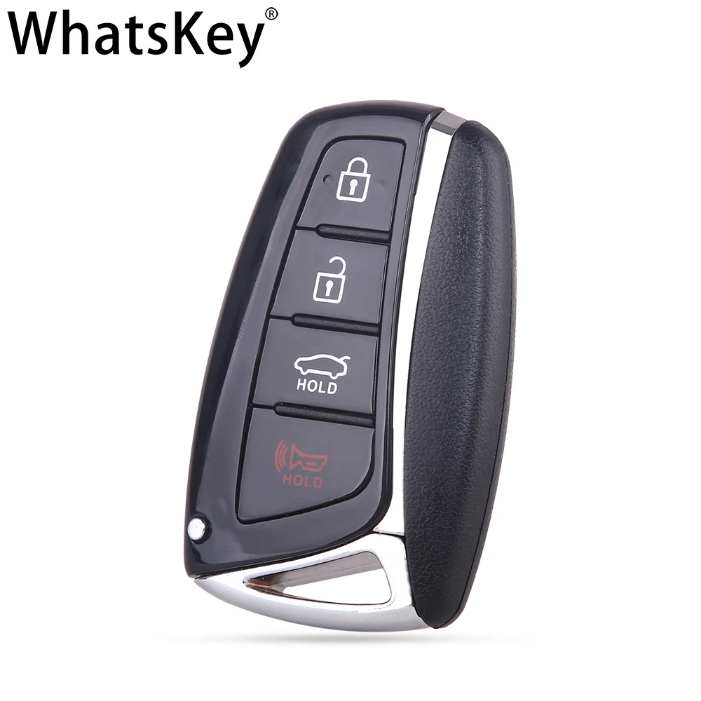Умный чехол для автомобильного ключа с 4 кнопками WhatsKey Hyundai Santa Fe Genesis 2013 2015 Azera Equus