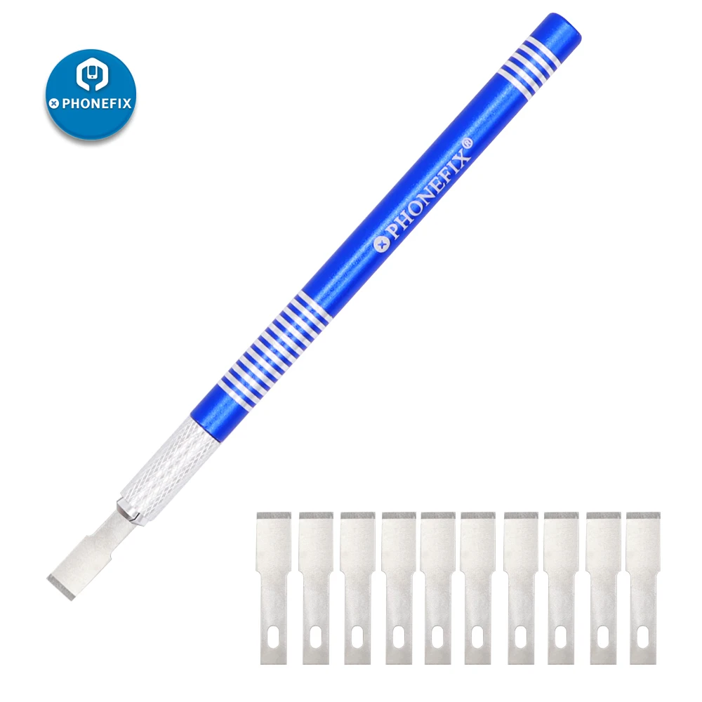 PHONEFIX Sculpture Engrave Knife with 10 pcs Blade Set Wood Carve Cutter Scraper for Electronics Tool Kit Replacement Craft | Инструменты