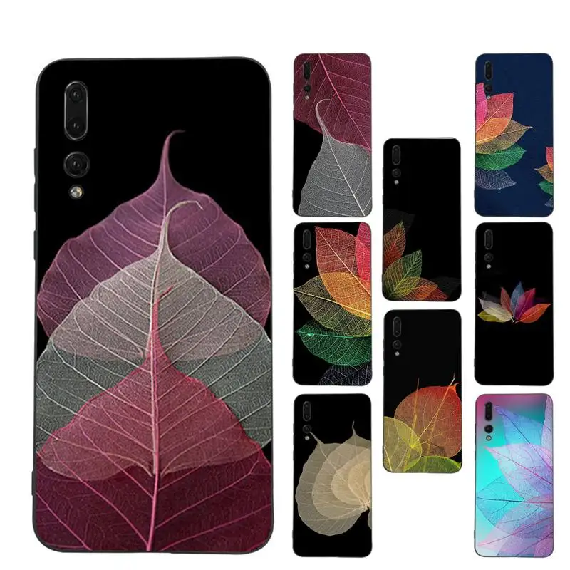 

Colorful Leaves Phone Case Soft Silicone Case For Huawei P 30lite p30 20pro p40lite P30 Capa