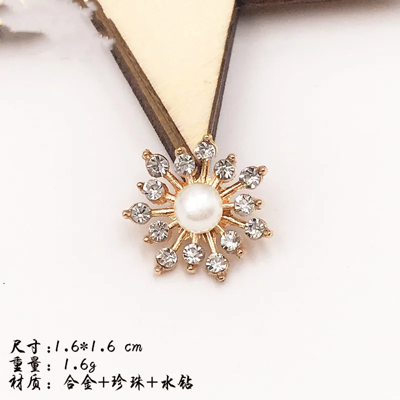 Модные пуговицы стразы из металлического сплава с искусственным жемчугом и