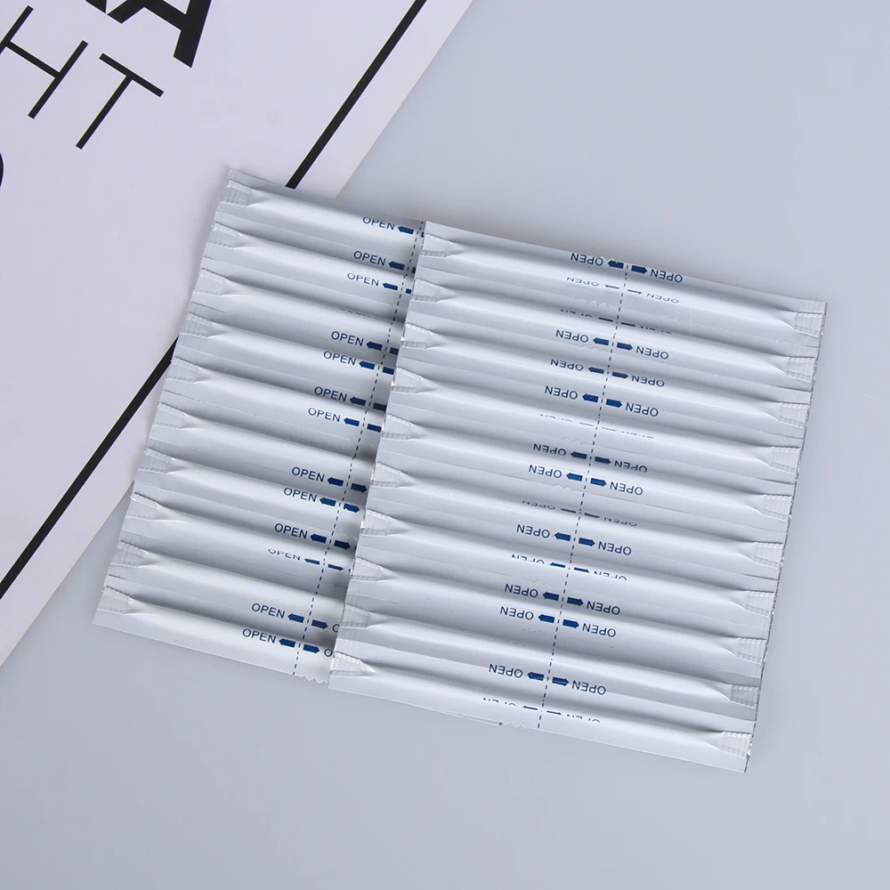 10 Pcs Double Head Cleaning Stick Skin Care Wet Alcohol Cotton Swabs Makeup Cotton Swabs Cleaning Disposable Applicator