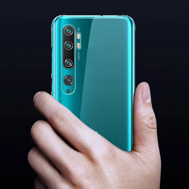 Для Xiaomi Mi Note 10 чехол прозрачный мягкий ТПУ полный защитный для CC9 Pro pro Прозрачный