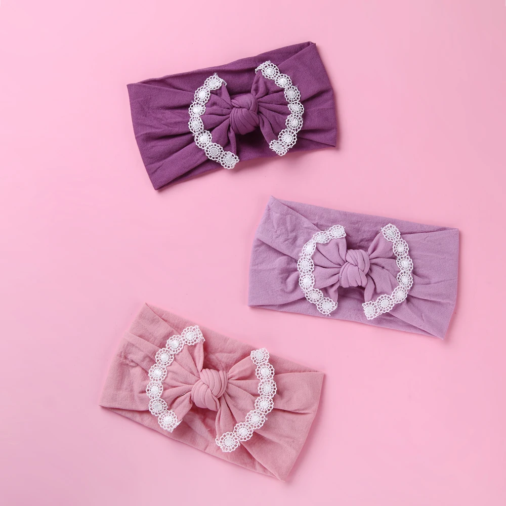 Повязка На Голову Нейлоновая широкая с бантом для девочек 27 шт./лот | Детская