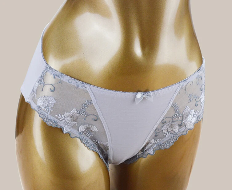 Сексуальное кружевное нижнее белье с цветочной вышивкой женские трусики высокой