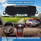 Анти-скольжения Анти-УФ коврик приборной панели крышки Панель Dashmat защиты ковровых покрытий для Защитные чехлы для сидений, сшитые специально для Toyota Corolla E120 E130 2000-2007 аксессуары