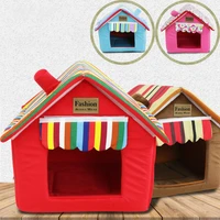 dog house cat bed soft sofa cushion pet supplies warm for winter folded and washable comfortable plush dogs beds wholesale cw244