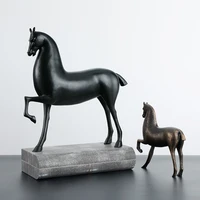new fashion home decor creative resin horse figurines decoration for hotel home living room animal ornaments wholesale