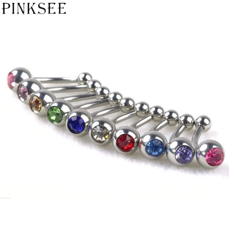 PINKSEE 10 шт./лот хирургические для бровей из нержавеющей стали пирсинг ювелирные